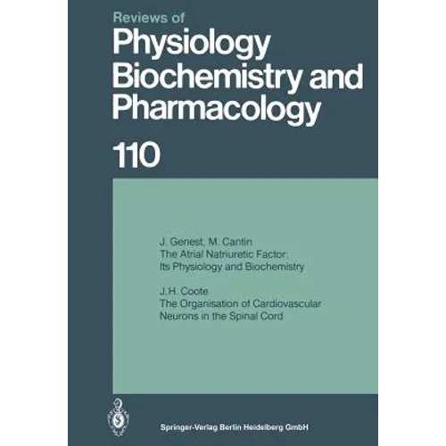 Reviews of Physiology, Biochemistry and Pharmacology 110