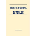 Torah Reading Schedule