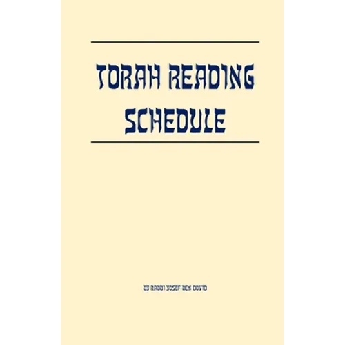 Torah Reading Schedule