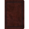 ESV Value Large Print Compact Bible (Trutone, Mahogany, Border Design)