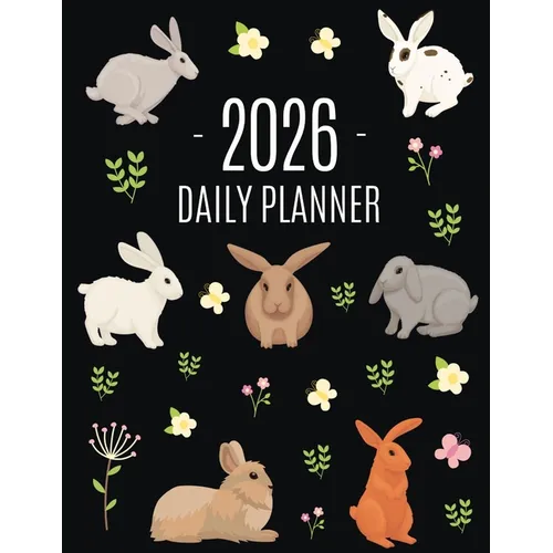 Rabbit Planner 2026: Cute Year Organizer with Bunnies: For an Easy Overview of All Your Appointments! Beautiful Hare Scheduler: January-December (12 M