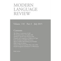 Modern Language Review (110: 3) July 2015