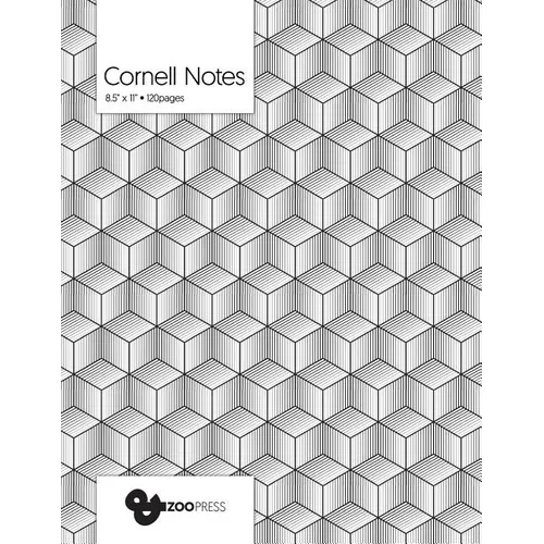 Cornell Notes: Geometric Cubes - Best Note Taking System for Students, Writers, Conferences. Cornell Notes Notebook. Large 8.5 x 11,