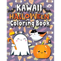 Kawaii Halloween Coloring Book: (Ages 4-8, 6-12, 8-12, 12+) Full-Page Monsters, Spooky Animals, and More! (Halloween Gift for Kids, Grandkids, Adults,