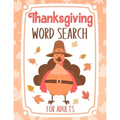 Thanksgiving Word Search For Adults: Puzzle Book For Ado and Adults - Large Print