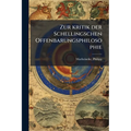 Zur kritik der Schellingschen Offenbarungsphilosophie