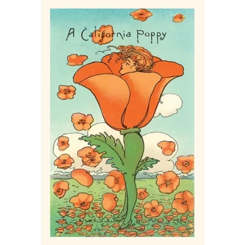 The Vintage Journal Illustration of California Poppy Person