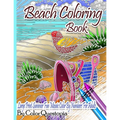 Beach Coloring Book- Large Print Summer Fun Mosaic Color By Numbers For Adults: Ocean Art For Stress Relief and Relaxation