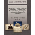 Annie Hahr Pawley, Petitioner, V. William D. Pawley. U.S. Supreme Court Transcript of Record with Supporting Pleadings