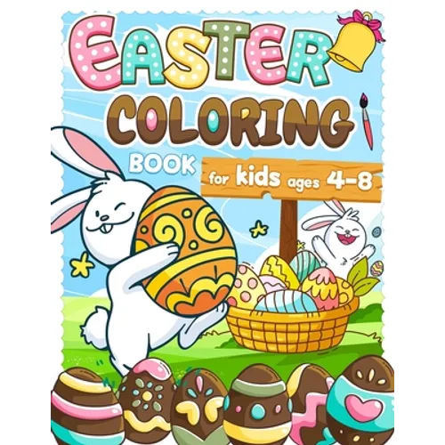 Easter Coloring Book for Kids ages 4-8: 44 Funny Animals with their Easter Eggs to color - Easter activity book for girls and boys - Religious christi