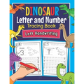 Dinosaur Letter and Number Tracing Book Left Handwriting: Dino Practice Workbook for Left-Handed Preschoolers - Perfect Math and Alphabet Learning Wor
