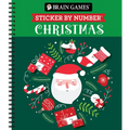 Brain Games - Sticker by Number: Christmas (28 Images to Sticker - Santa Cover - Bind Up)