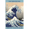 Pocket Sudoku Puzzle Book: Moderate Level - 150 puzzles 9x9 & 16x16 grids Great Wave off Kanagawa Travel Size Paperback Notebook