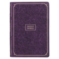 KJV Bible Giant Print Full-Size (Faux Leather, Purple Floral)