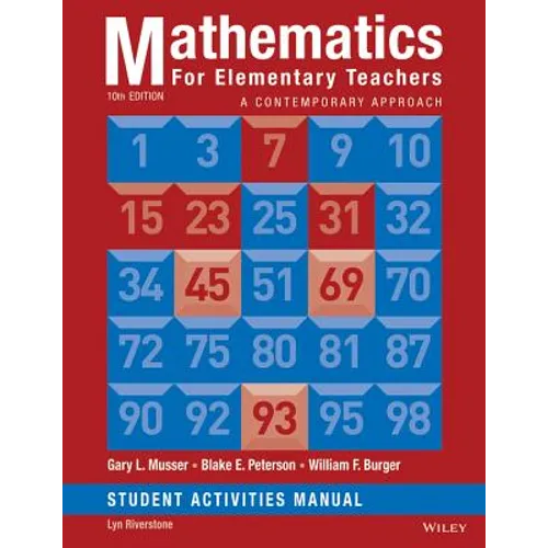 Mathematics for Elementary Teachers: A Contemporary Approach 10e Student Activity Manual