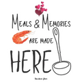 Meals & Memories are made here: personalized recipe box, recipe keeper make your own cookbook, 106-Pages 8.5" x 11" Collect the Recipes You Love in Yo