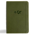 CSB Large Print Compact Reference Bible, Digital Study Edition, Olive Leathertouch