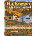 Halloween adult coloring book: A Collection of Coloring Pages with Cute Spooky Scary Things Such as Jack-o-Lanterns, Ghosts, Witches, Princess, Haunt