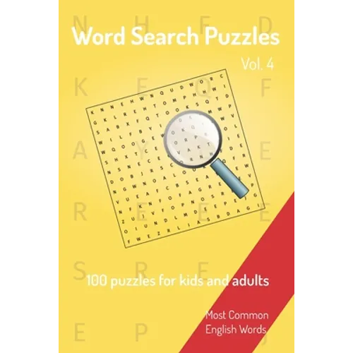 Word Search Puzzles - 100 puzzles for kids and adults: Most Common English Words - Easy to carry - 6x9in - 115 pages - 100 Puzzles and solutions