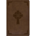KJV Large Print Personal Size Reference Bible, Brown Celtic Cross Leathertouch