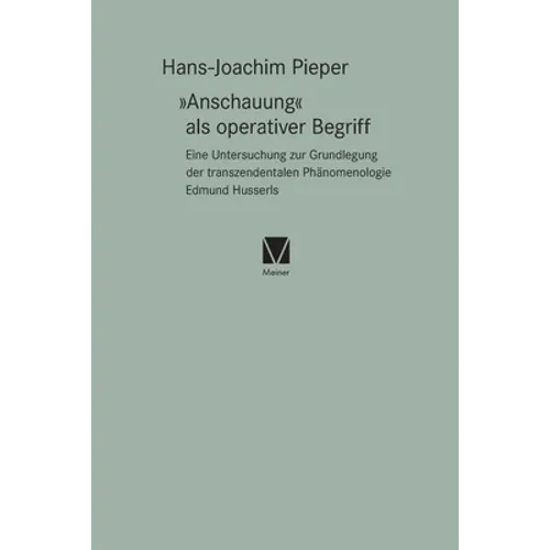Anschauung als operativer Begriff