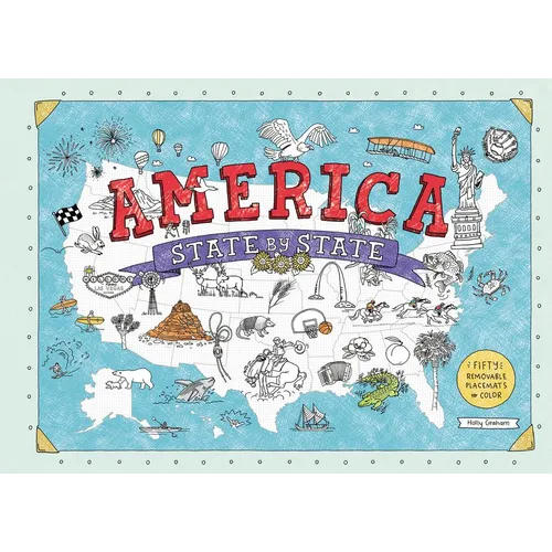 America State by State: Fifty Removable Placemats to Color