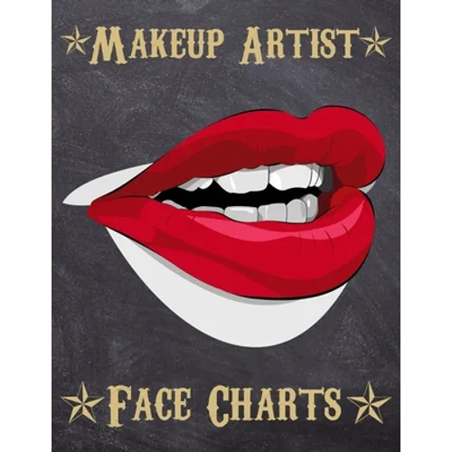 Makeup Artist Face Charts: Makeup cards to paint the face directly on paper with real make-up - Ideal for: professional make-up artists, vloggers