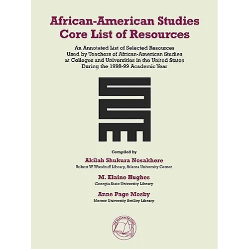 African-American Studies Core List of Resources