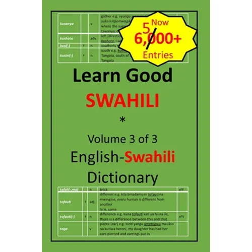 Learn Good Swahili: Volume 3 of 3: English-Swahili Dictionary with built-in mini-Thesaurus