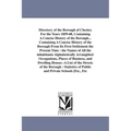 Directory of the Borough of Chester, For the Years 1859-60, Containing A Concise History of the Borough... Containing A Concise History of the Borough