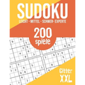 Sudoku: 200 Rätsel in Großdruck - 4 Schwierigkeitsgrade - Kinder, Erwachsene, Senioren