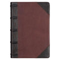 KJV Giant Print Full-Size Bible Two-Tone Brandy/Brown Full Grain Leather
