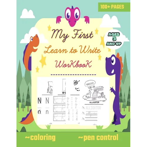My first learn to write workbook ages 3 and up: Big letter tracing for preschoolers and kids (toddlers) 2-4 year olds (ABC books), practice line traci