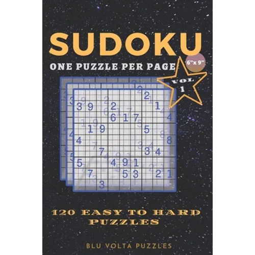 Sudoku: Small and Travel Friendly 120 Easy to Hard Sudoku Puzzle Book For Adults 6 x 9 inches