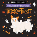 Brain Games - Sticker by Number Compact Edition: Trick or Treat Spooky Cute Halloween 7x7 Inches Boo Basket Stuffer, Travel Size Activity Book for Adu