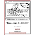 New Research on the Voynich Manuscript: Proceedings of a Seminar