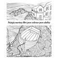 Paisajes marinos libro para colorear para adultos