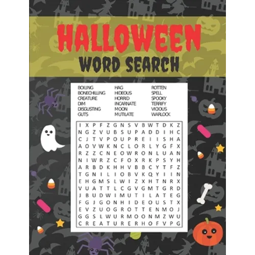 Halloween Word Search: Hard Level Unique Patterns for Adults & Teens Find Halloween Words 18 Words to Find per Puzzle