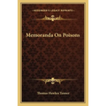 Memoranda On Poisons