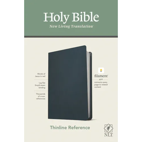 NLT Thinline Reference Bible, Filament Enabled Edition (Red Letter, Genuine Leather, Blue)