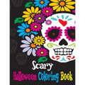 Scary Halloween Coloring Book: 40 Zombie and Skull Face Paint Pattern Scary Happy Halloween Pumpkin Stress Relief Design Notebook for Adult Kid Activ