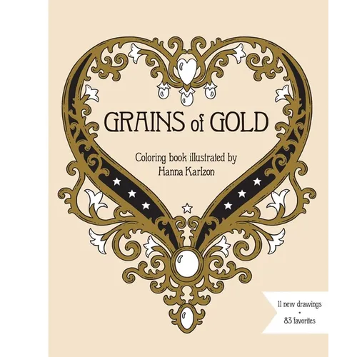 Grains of Gold Coloring Book: Hardcover Adult Coloring Book Featuring Thick, High-Quality Paper
