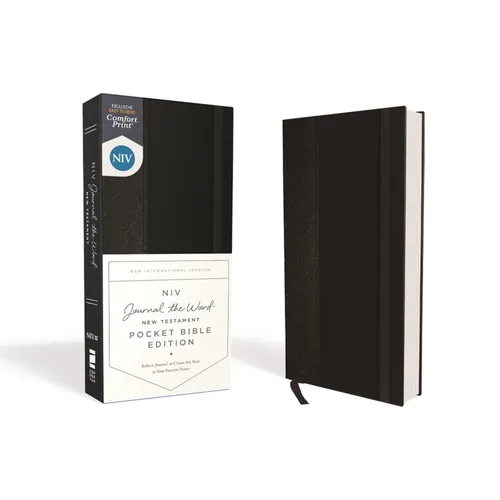 Niv, Journal the Word New Testament (Perfect for Note-Taking), Pocket Bible Edition, Hardcover, Black, Red Letter, Comfort Print
