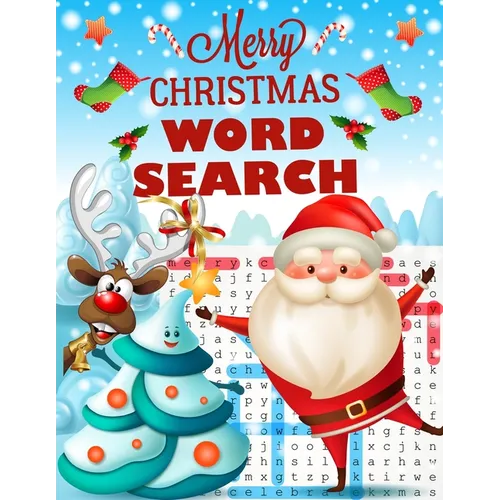 Merry christmas word search.: Easy Large Print Puzzle Book for Adults, Kids & Everyone for the 25 Days of Christmas.
