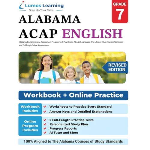 Alabama Comprehensive Assessment Program Test Prep: Grade 7 English Language Arts Literacy (ELA) Practice Workbook and Full-length Online Assessments