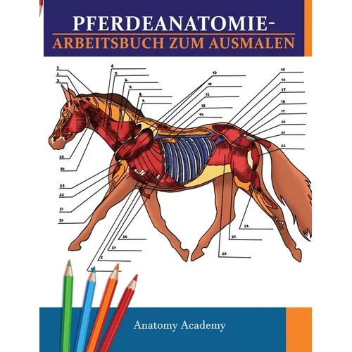 Pferdeanatomie-Arbeitsbuch zum Ausmalen: Unglaublich detailliertes Pferdeanatomie-Arbeitsbuch zum Ausmalen mit Selbsttest Das perfekte Geschenk für Ti