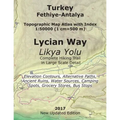 Turkey Fethiye-Antalya Topographic Map Atlas with Index 1: 50000 (1 cm=500 m) Lycian Way (Likya Yolu) Complete Hiking Trail in Large Scale Detail Elev