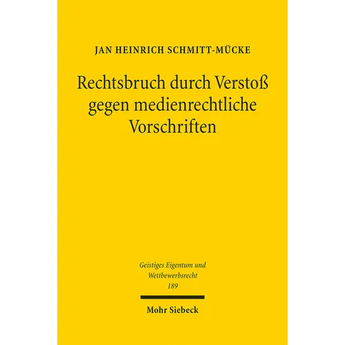 Rechtsbruch Durch Verstoss Gegen Medienrechtliche Vorschriften