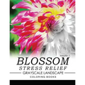 Blossom Stress Relief GRAYSCALE Landscape Coloring Books Volume 2
