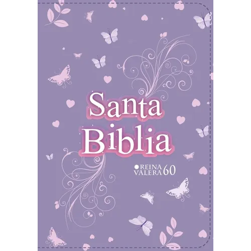 Biblia Rvr 1960 Compacta Símil Piel Juvenil Mariposa Lila (Bible Rvr 1960 Compact Size Leatherlike Youth Lilac Butterfly (Spanish Edition)